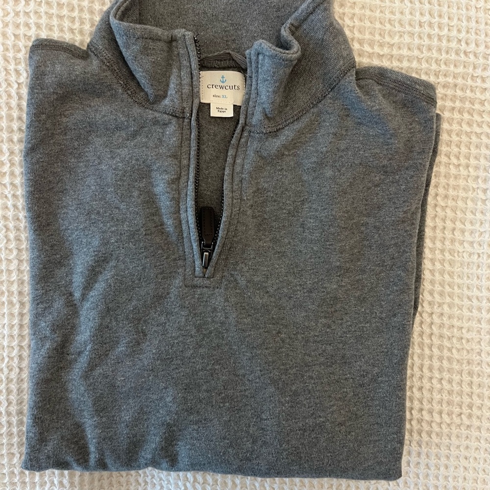 Crewcuts Kids Gray Quarter Zip